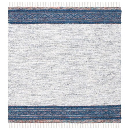 Safavieh 6 x 6 ft. Montauk 653N Hand Loomed Square Area Rug Navy & Beige MTK653N-6SQ